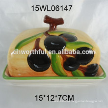 Творческая плита из керамического хлеба с оливковой фигурой